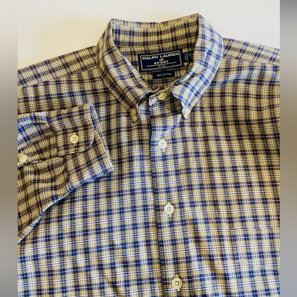 Ralph Lauren Sport men’s plaid long sleeve shirt size 2XLT